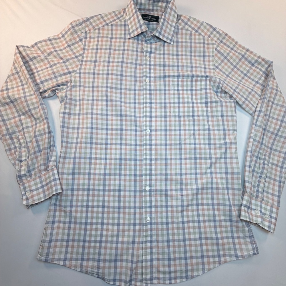 Rodd & Gunn Sports Fit Plaid Button Shirt Men's M Cotton European Fabric